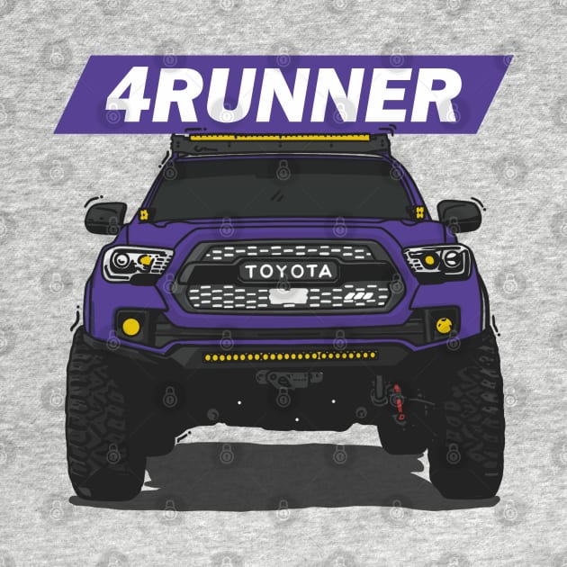 4Runner Toyota Front View - Purple by 4x4 Sketch